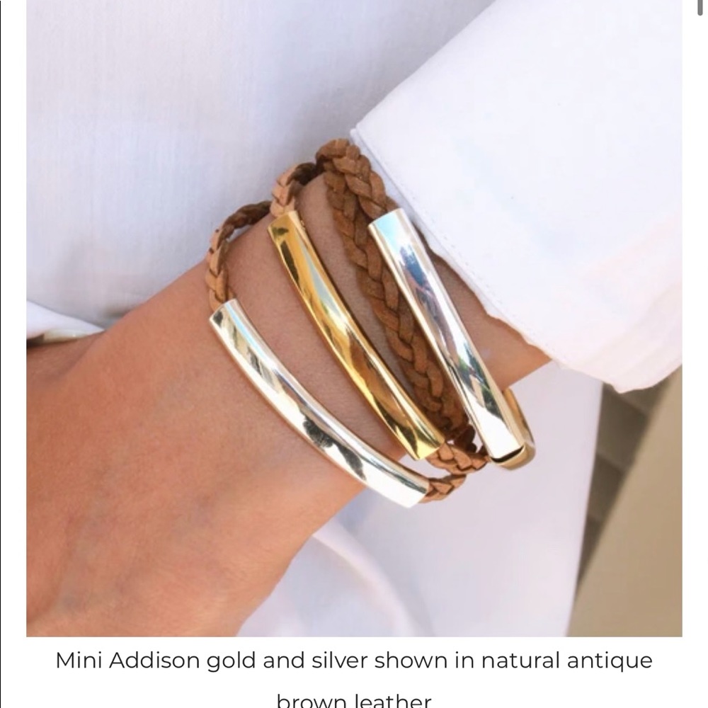 Lizzy James Mini Addison Leather Wrap Bracelet